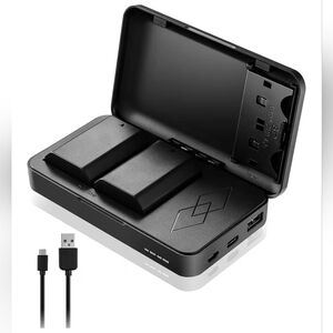 2 Pack NP-FZ100 Battery & Charger for Sony A9 A9 Il  A6600 A6700 FX3 FX30 Alpha